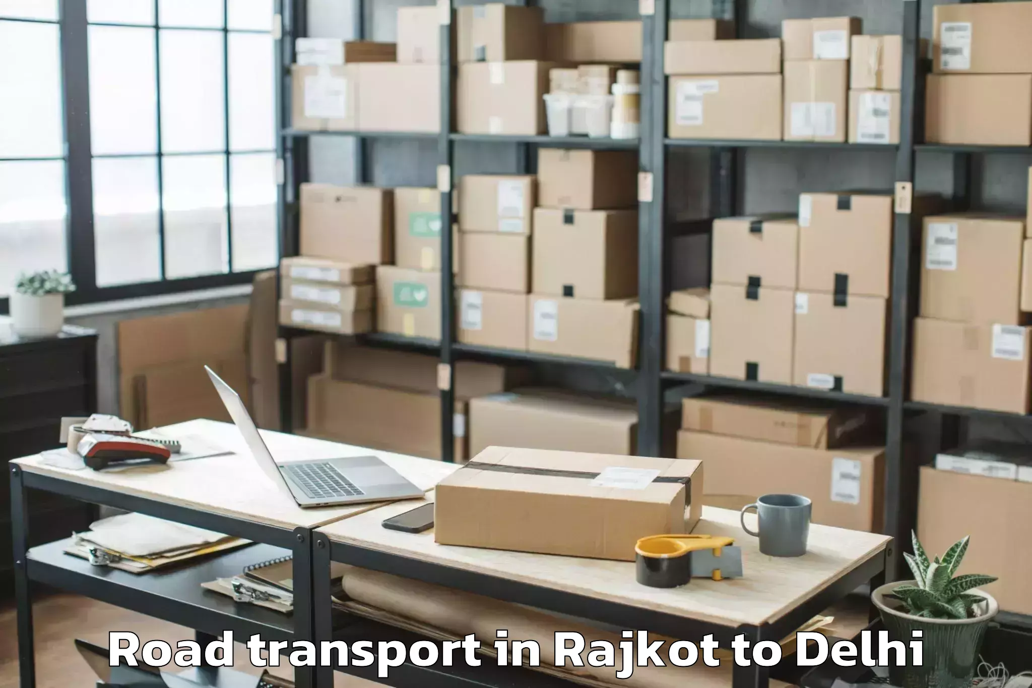 Book Your Rajkot to Palam Road Transport Today